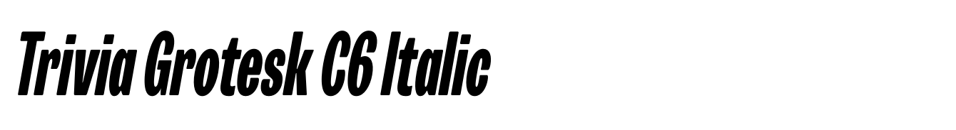 Trivia Grotesk C6 Italic